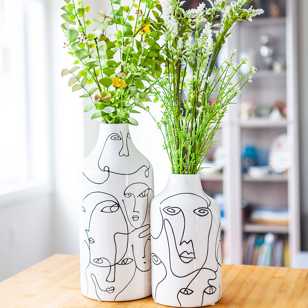 Medium Vase with Faces